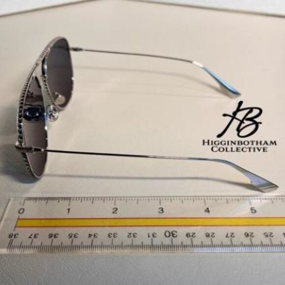 New Authentic DIOR BY DIOR 0102K Palladium White Silver Grey Women's Sunglasses - Picture 5 of 16